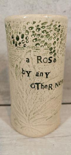 Sarah Mckenna Ceramic Vase A Rose By Any Other Name Irish Handmade Pottery