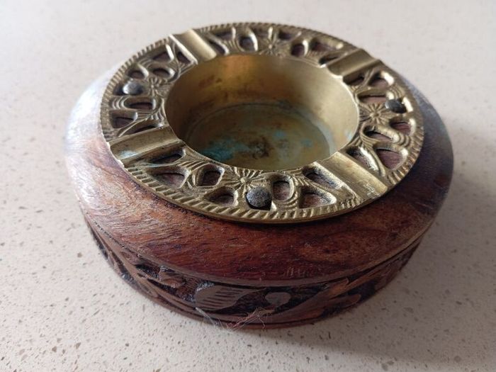 Vintage brass ashtray
