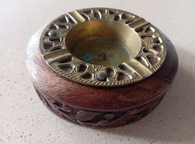 Vintage brass ashtray