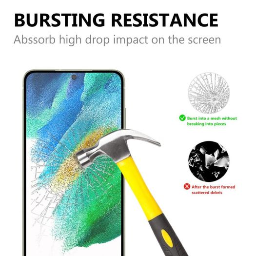 For Samsung Galaxy S21 FE 5G Tempered Glass 9D Curved Protector Full Coverage - FHT24SMTG