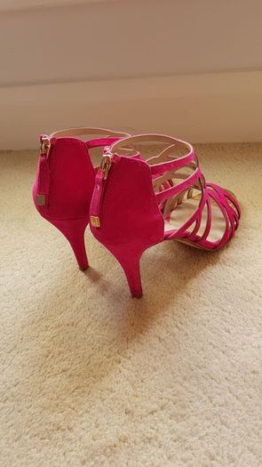 Pink lazercut BIBA heels