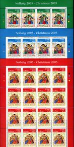 2005 Ireland Christmas Commemorative Stamp Sheetlet Plate 1B1B1B1B Mint Never Hinged (MNH).