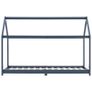 Kids Bed Frame Grey Solid Pine Wood 80x160 cm Image 4