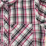 Quicksilver Button Up Short Sleeve Shirt Pink Plaid Sz Small - Pearl Button Image 9