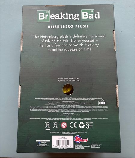 Heisenberg Talking Plush - Breaking Bad - Soft Toy Figure