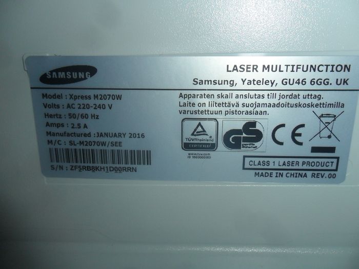 Samsung Xpress M2070W Laser Multifuction Printer