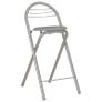 3 Piece Bar Set with Shelves Wood and Steel Grey Image 6