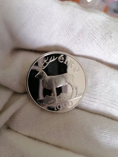 1990 Ireland Silver Proof 5 ECU Coin
