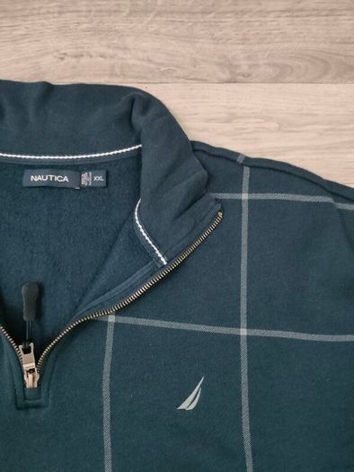 Nautica Half Zip Check Jumper Mens XXL