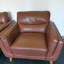 Bianca Brown Leather Armchair Image 5