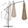 Cantilever Umbrella with Aluminium Pole 350 cm Taupe Image 2