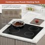 Induction Hob, 4 Cooking Zone, 60 cm, 7200W, Continuous Low Power Heating, Booster, 9 Heat Levels, Timer, Auto Shut-Off, Child Safety Lock, Pan Sensor,Hard Wired, No Plug Image 2