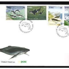 1997 Ireland Marine Mammals (Grey Seals, Bottle-nosed Dolphins, Harbour Porpoises & Killer Whale) Commemorative Stamps An Post First Day Cover (FDC)