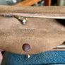 Vintage Long Brown Suede Leather Kiss Lock Coin Purse or Small Clutch Wallet Image 7