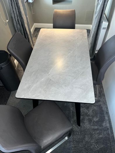 Brand New Kitchen Table & 4 Secondhand Chairs