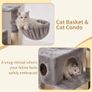 Cat Tree, 125 cm Cat Tower for Indoor Cats, Cat Scratching Post with Hidden Space, Sturdy Steel Tube Image 8