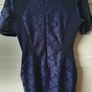 Oasis lace navy dress med Image 2