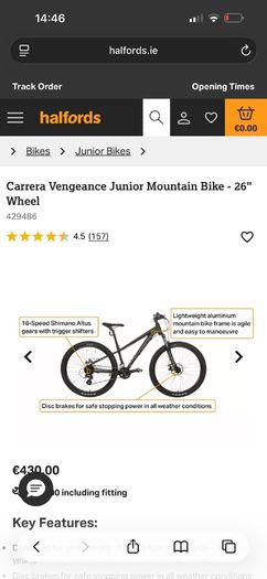 Carrera Vengeance junior 26"wheel