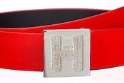 HUGO BOSS Women's Leather Belt 50480611, Bright Red621,  Size ( L / 95 ) and ( S / 75 )