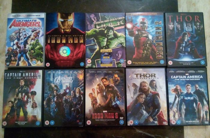 Large Dvd Bundle Lot Marvel Universe Movies Hulk Iron Man Thor Captain America Black Panther Spiderman Avengers Etc