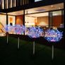 Solar Garden Lights Outdoor 4 Pack 480 LED Firework Landscape Path Lights Solar Powered Starburst Fairy Lights Waterproof 8 Lighting Modes with Remote Control for Patio Christmas Party Yard Decorative Image 3