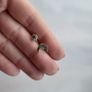 Sterling silver (925) asymmetric earrings moon and star, moon studs, star studs Image 2