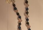 Rose quartz, Smokey quartz, Fluorite necklace