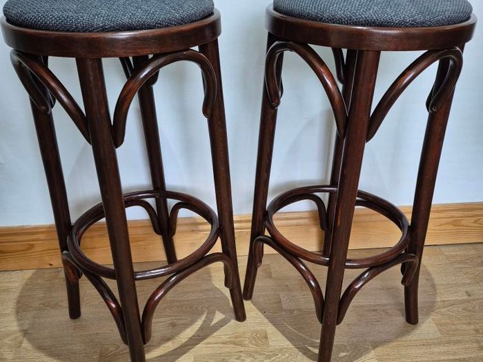 Two bentwood vintage cafe/bar stools