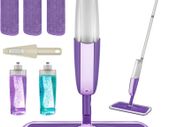 Microfibre Spray Mop for Floor Cleaning Wet Dry Kitchen Floor Cleaning Mop with 2 Refillable Bottle 360 Rotatable Hardwood Mop for Laminate Wood Tiles 3 Reusable Pads and 1 Scrubber
