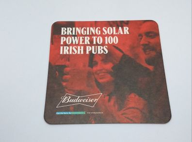 Budweiser : Bringing Solar Power To 100 Irish Pubs - Beer Mat/Coaster