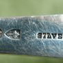 Antique Silver Plated With Hand Painted Ceramic Handle SPOON length 12" Image 7