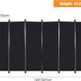 6 Panel Large Folding Room Divider, 10FT Wide Portable Room Partition Wall Dividers, Indoor Outdoor Tall Privacy Screen for Bedroom Dining Room Office Restaurant Hospital, 120"x68", Black Image 2