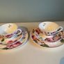 Dora Papis  vintage pink roses fine china trio very pretty Image 5
