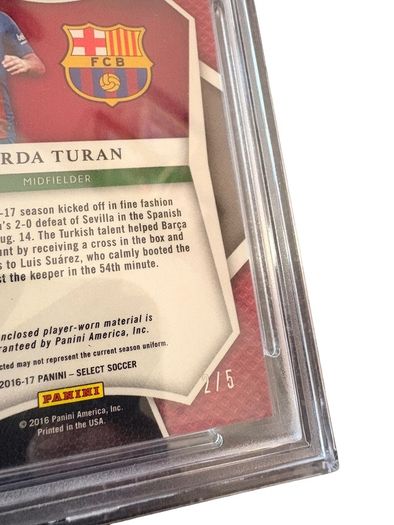9.5 Gem Mnt 2016-17 Panini Select Select Swatches Green /5 #ss-at Arda Turan