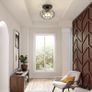 HOME Modern Crystal Ceiling Light Fixture- Industrial Mini Semi Flush Mount Ceiling Lighting LED Crystal Chandeliers Fitting for Kitchen Hallway Dining Rooms Living Room - Black (FREE POSTAGE) Image 5