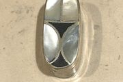 Vintage Mexican Alpaca Silver Scarab Beetle Pill Box