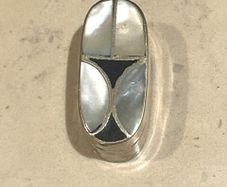Vintage Mexican Alpaca Silver Scarab Beetle Pill Box