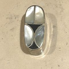 Vintage Mexican Alpaca Silver Scarab Beetle Pill Box