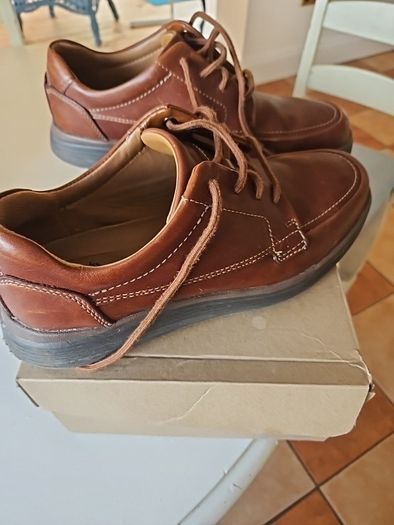 Mens Brown leather Clarks Shoes
