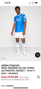 Authentic Adidas Real Madrid jersey 2025/2026