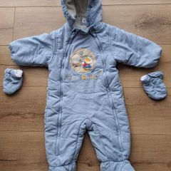 Size 80 C&A Pramsuit Snowsuit with Gloves for Baby