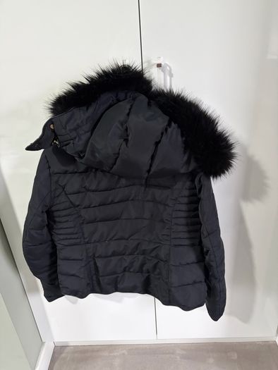 Zara navy coat with hood
