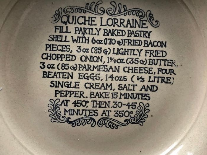 Moira Pottery Vintage English Stoneware Quiche Lorraine Baking Dish - 27.5 by 4.5 cm