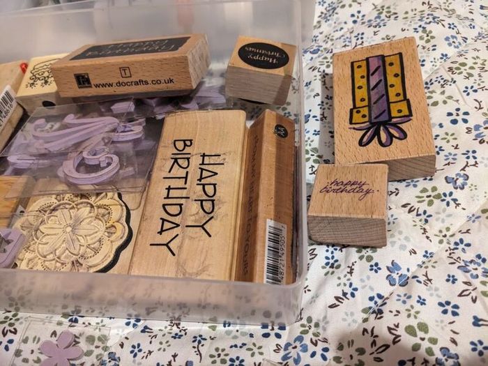 Bundle of stamps and embossing powder
