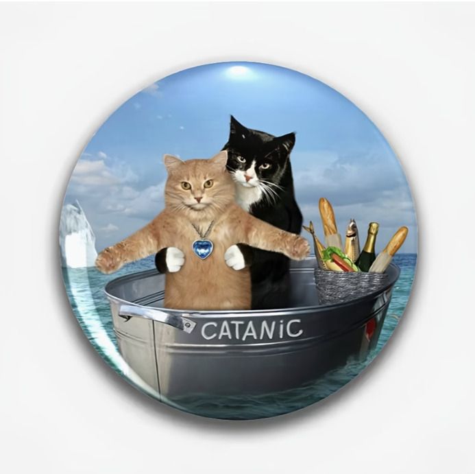 Titanic Cat Badge