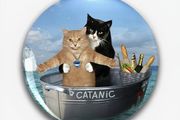 Titanic Cat Badge