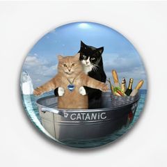 Titanic Cat Badge