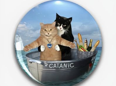 Titanic Cat Badge