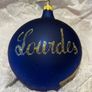 Christmas Tree decoration - hand painted glass bauble of Lourdes Image 2