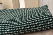 Green &amp; navy Tweed Style Fabric